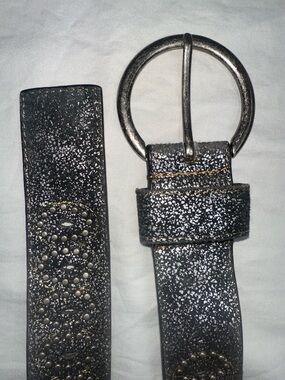 Vintage Y2K Chinese Laundry Black Studded Leather Belt Sz M